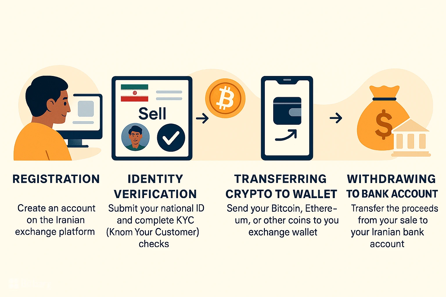 آموزش فروش ارز دیجیتال در صرافی ایرانی