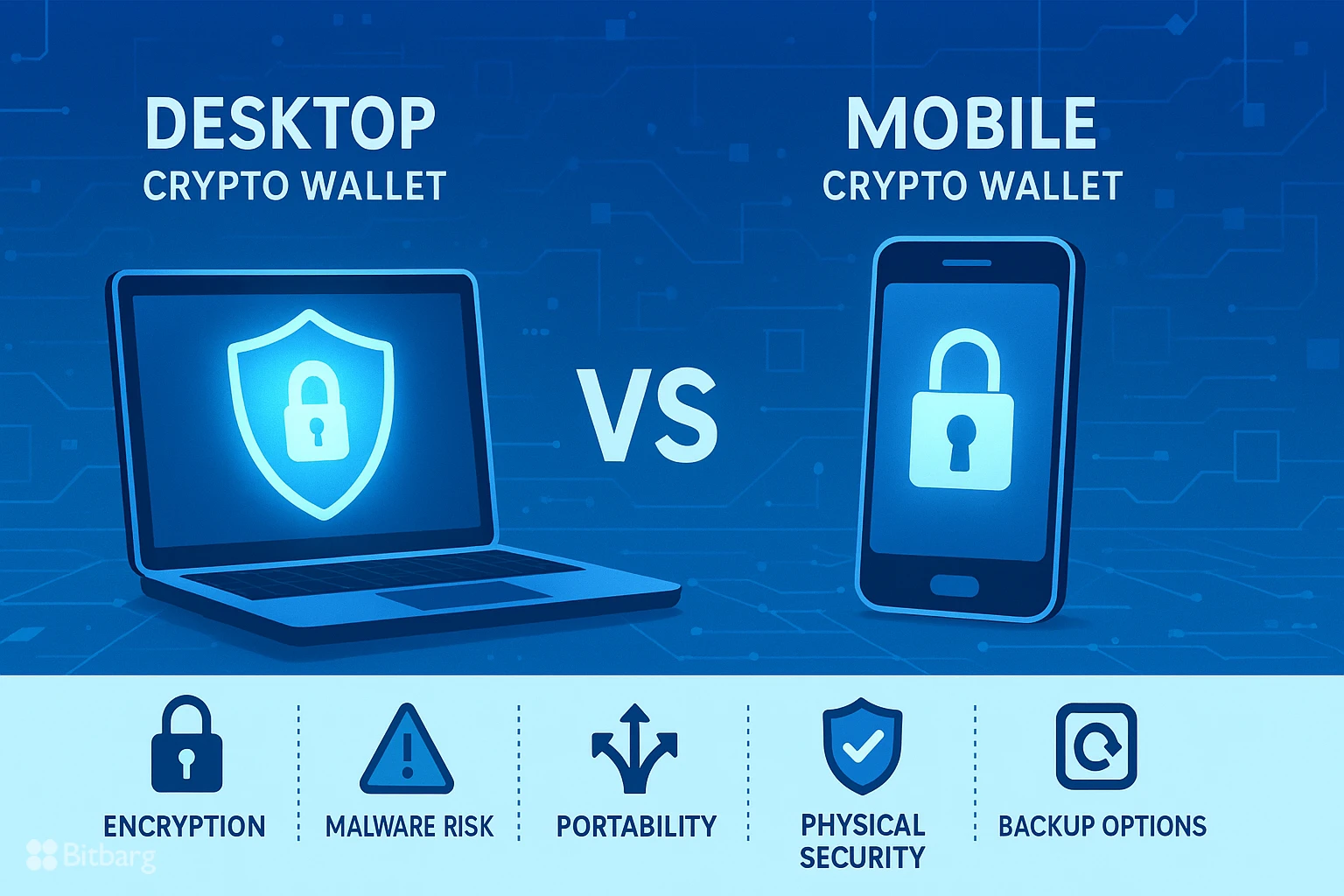 امنیت کیف پول دسکتاپ در مقایسه با کیف پول موبایل